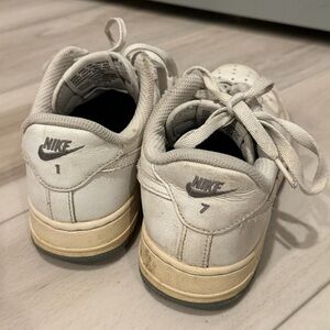 Nike Kids Cream and Gray Sneakers